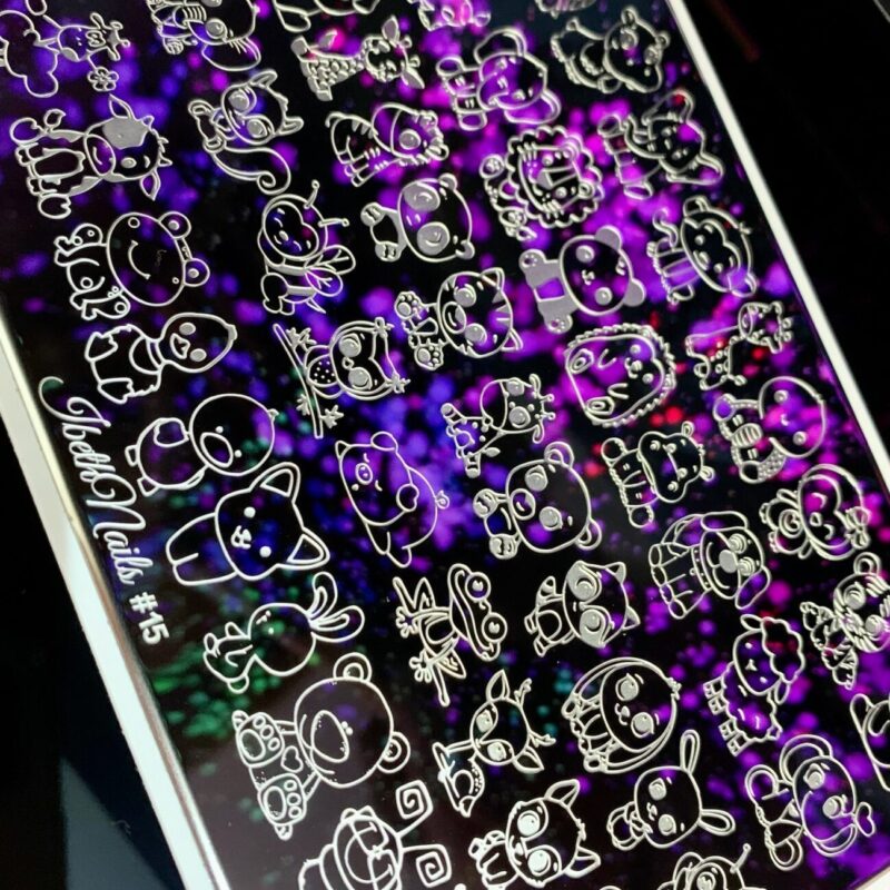 Placa Stamping 15 Estampado Animalitos Kawaii PS-015 IbethNails