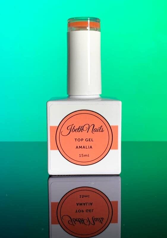 Top Gel Finalizador con Color Amalia 15ml Naranja Pastel TGCAM IbethNails