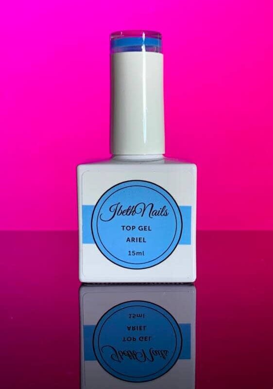 Top Gel Finalizador con Color Ariel 15ml Celeste TGCARI IbethNails