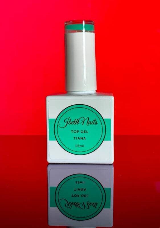 Top Gel Finalizador con Color Tiana 15ml Verde Pastel/Aguamarina TGCTIA IbethNails