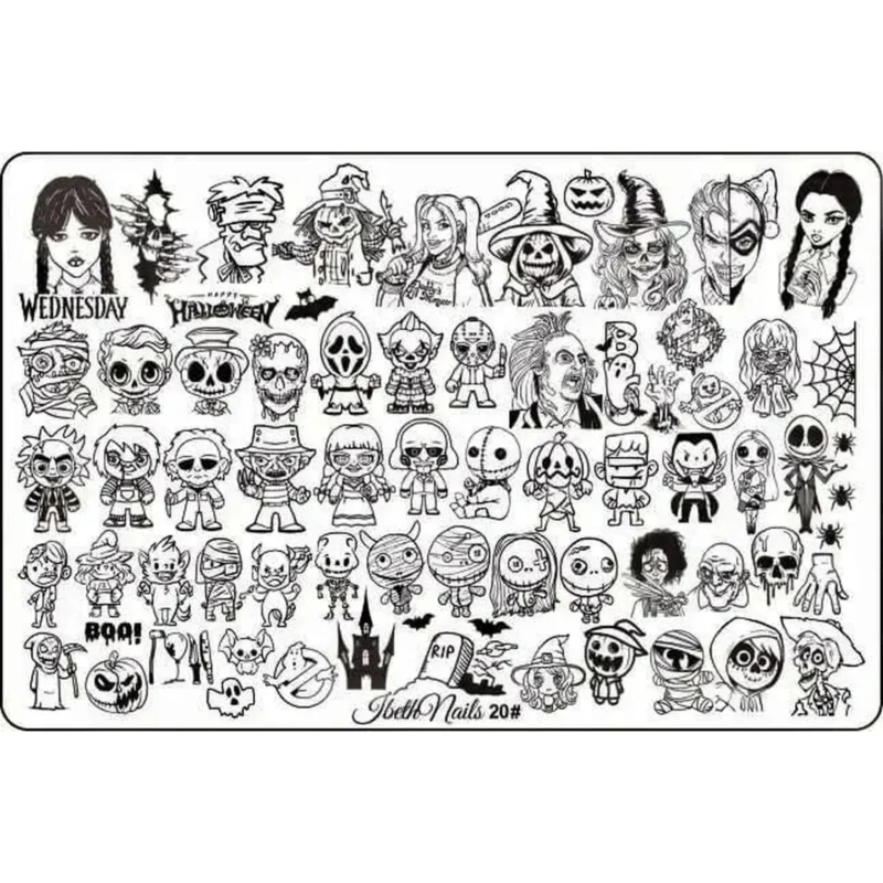 Placa Stamping Estampado Hallowen II PS-20 IbethNails